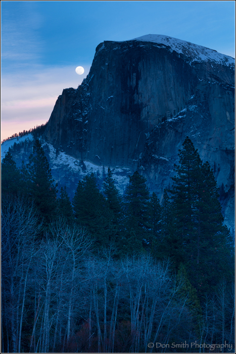 Moonrise and Half Dome